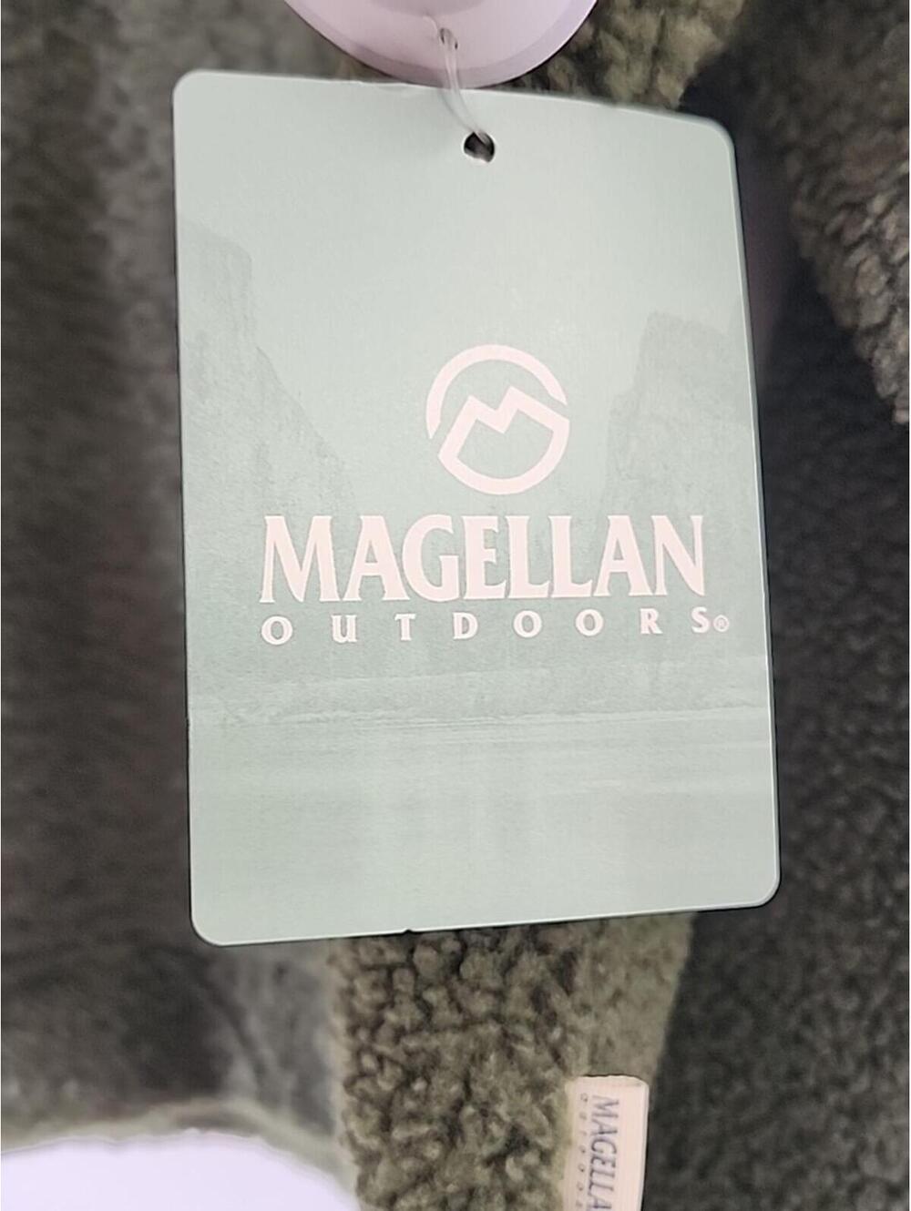 Women's Magellan Outdoors Sherpa Fleece Sweater Jacket Green Size XL Pockets - Picture 7 of 14